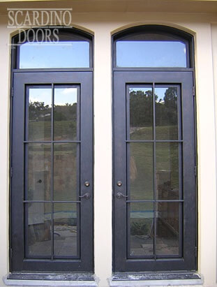 American Ornamental Wrought Iron Doors with Transoms